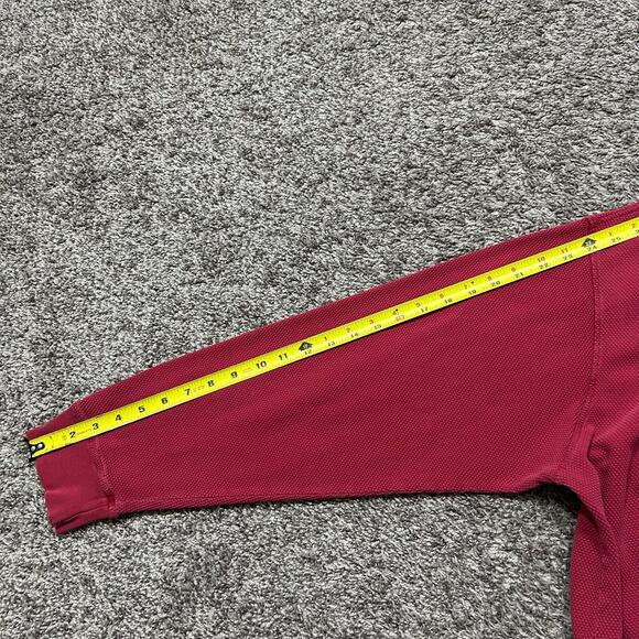 Vintage Garment Dyed Henley Shirt Cabelas Faded Cotton 90s Long Sleeve Red XL - Picture 6 of 8